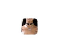 ULLKEL Gothic Punk Choker Necklace Spiked Leather Collar Adjustable Statement Accessory for Halloween Costume Parties & Dark Fashion, Metal, No Gemstone