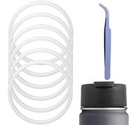 Ullnosoo Gasket Replacement for Hydro Flask, 6 PCS Silicone O Ring Leak Proof Seal for Hydroflask Wide Mouth Flip Lid Cap 2 inch with Tweezers, Easy to Install
