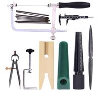 ULLOORD Jewelers Wax Ring Carving Tool Kit Jewelry Ring Sizer Molds Making Lost Wax Tube Casting Kit Jewelry Saw with Blades Jewelers File Bench Pin