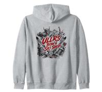 Ullrs Bow And Ski Shop Viking Ullr Archery Skiing Zip Hoodie