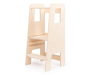 Ully by moblì® | The first natural wood learning tower | Made in Italy according to Montessori principles | Designed by expert educators | Learning tower with adjustable shelves