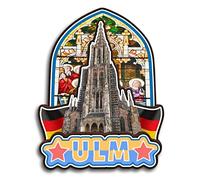 ULM Baden-Württemberg Germany Fridge Magnet Wooden Collection 3D Wood Handmade Travel City Souvenirs Refrigerator Magnet Home Decoration Gift -1526