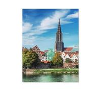 Ulm city panorama, Germany，Puzzle 1000 Pieces Jigsaw Puzzles for Adults and Child（38x26cm）-J5