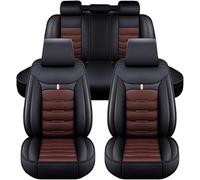 ULMANI Full set car seat covers for Ford Ranger (2014-2015), airbag compatible, waterproof, complete front and rear protective covers (Color : Black-Coffee)