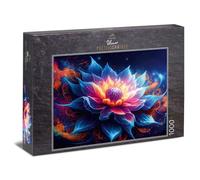 Ulmer Puzzleschmiede - 1000 piece puzzle ‘Lotus Nova’ - the fantastic lotus blossom in the universe - striking adult puzzle from the ‘Colours & Fantasy’ collection