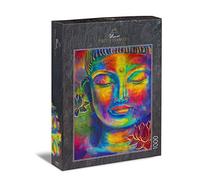 Ulmer Puzzleschmiede - "Colourful Buddha" - Classic 1000 Piece Puzzle - Colourfully Enriched Buddha Head as Aesthetic Motif - Made in Germany