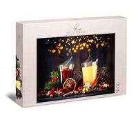 Ulmer Puzzleschmiede - Puzzle "Christmas Magic" - Atmospheric 1000 Pieces Christmas Puzzle with the Sweet Fragrance of Tea & Punch in Colourful Decoration - A Modern Puzzle for Christmas & Advent
