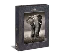 Ulmer Puzzleschmiede - Puzzle "Elephant" - 1000 pieces jigsaw puzzle - Powerful elephant as black and white photography
