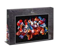 Ulmer Puzzleschmiede - Puzzle "Koi" - Colourful fish as a classic 1000 piece puzzle - puzzle motif of a colourful swarm of Koi carp in the water