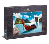 Ulmer Puzzleschmiede - Puzzle "Paradise": 1000 pieces jigsaw puzzle - Dreamlike picture of a beach in Thailand with boats in the water