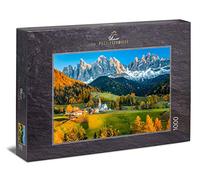 Ulmer Puzzleschmiede - Puzzle "St Magdalene" - 1000 pieces jigsaw puzzle - a picturesque mountain village in front of the panorama of the Geisler Group near Bozen in South Tyrol