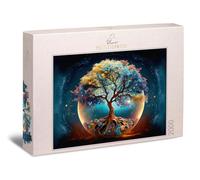 Ulmer Puzzleschmiede - Puzzle with 2000 pieces 'Mythical Tree of Life' - Spiritual puzzle motif with the tree of life as a symbol of strength, health and immortality