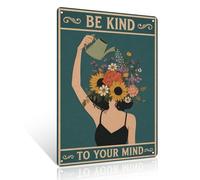 Ulord Be Kind to Your Mind Metal Signs 8"x12" Inspirational Quotes Wall Art