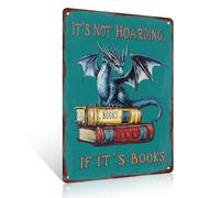Ulord Dragon Metal Signs 8x12 Inch Funny Reading Wall Art Decor
