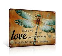 Ulord Dragonfly Metal Sign 8x12" Memorial inspirational Quotes Wall Art