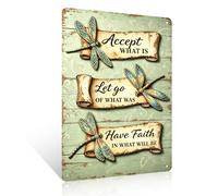 Ulord Dragonfly Metal Signs 8x12 Inches Inspirational Quotes Wall Art