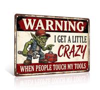 Ulord Garage Funny Metal Signs for Man Cave 8x12 Inches Mechanic Wall Art