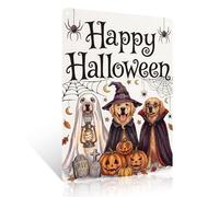 Ulord Happy Halloween Dog Metal Signs 8x12 Inches Pumpkin Funny Wall Art