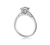 Uloveido 925 Sterling Silver Wedding Engagement Promise Ring for Women 1.5g Size J JZ048