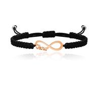 Uloveido Black Braided String Jesus Infinity Charms Handmade Bracelet Adjustable Simple Woven Rope Bracelets Friendshgip Graduation Gifts Y3947 (Rose Gold)