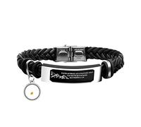 Uloveido Braided Leather Wristbands Bracelet Faith Small AS A Mustard Seed Can Move Mountains Matthew 17:20