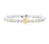 Uloveido Capricornus Zodiac Bracelet for Men Constellation Horoscope Bracelet for Women Gifts Zodiac Sign White Stone Beaded Bracelet