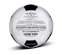 Uloveido Children's Training Recreation Practice Indoor Outdoor Sports Soccer Balls for Boys Teens Kids Football Gift To My Son Y594 Size 5