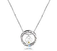 Uloveido Christian Circle Round Ring Necklace Engraved Faith As Small As A Mustard Seed Can Move Mountains Y958