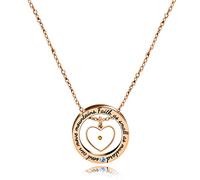 Uloveido Christian Circle Round Ring Necklace Engraved Faith As Small As A Mustard Seed Can Move Mountains Y958