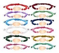 Uloveido Custom Name Birthstone String Bracelet Handmade Braided Rope Wrist Bangle for Women Best Friends BFF Friendship Bracelets Adjustable, Cute Cloud Shape Custom Tag