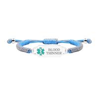 Uloveido Handcrafted Custom Engraved Health ID - Dynamic QR Code Medical Alert Bracelet - Personalized Emergency Wristband with Traditional Handmade Knot Design, Adjustable & Waterproof, M, Metal, no