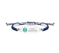 Uloveido Handcrafted Custom Engraved Health ID - Dynamic QR Code Medical Alert Bracelet - Personalized Emergency Wristband with Traditional Handmade Knot Design, Adjustable & Waterproof, M, Metal, no