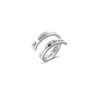 Uloveido Inspirational Ring Stainless Steel Open Ring Jewelry Birthday Graduation Gift for Women Teens Girls Boys Y1275-We Live