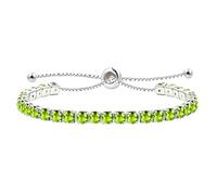 Uloveido Light Blue Cubic Zirconia Tennis Bracelets, Adjustable Slider with Sparkling CZ Crystal Tennis Bracelet for Women Jewelry Gift Y4043