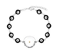 Uloveido Nothing is Impossible with God Bracelet, Faith Can Move Mountains Bracelet, Fashion Adjustable Stainless Steel Devil's Eye Chain Mustard Seed Bracelet, Evil Eyes Bracelets for Women Men