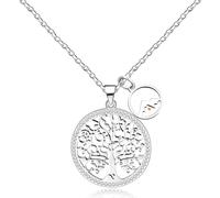 Uloveido Stainless Steel Round Disc Celtic Family Tree of Life Pendant Necklace - Round Heart Faith Mountain Mustard Seed Charm Necklace for Women Female Mother Grandma YA4612, Stainless Steel, Cubic
