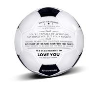 Uloveido To My Grandson Football for Training Practice Indoor Outdoor Match Football Soccer Ball for Kids Teens Boys Size 5