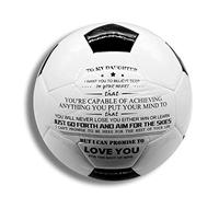 Uloveido Traditional Black White Training Soccer Ball Football for Son Grandson, I Love You Football for Teens Kids Y594 (To My Daughter)