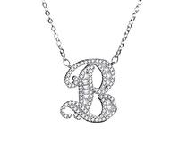 Uloveido Womens Initial B Necklace Platinum Plated Letters 26 Alphabet Pendant Necklace NL025