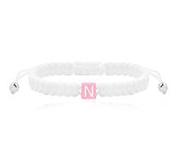 Uloveido Woven Friendship Bracelet for Women, Handmade Braided White String Surfer Wrap Bracelets Adjustable Beach Bracelet Letter A-Z, Adjustable, Polyester, no gemstone