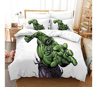 ULPYo Hulk 3D Duvet Cover 3 Pieces Quilt Cover Set for Kids,Teens And Adults,Microfiber with Zipper Comforter Cover,Bedding Set with Pillowcases Double(200x200cm)