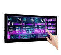 Ulrhzar 10.3inch Small Touchscreen Portable Monitor 1920x720 60hz with Speaker, IPS Screen HDMI USB-C Monitor for Raspberry pi 5B/4B/3B,Xbox,Switch, Laptop, PC GPU CPU AIDA64 Monitoring