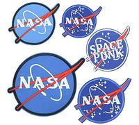 ulricar 5 Pcs NASA Patches Embroidered Iron On or Sew On Space Punk Patches Applique Decoration for DIY Jeans, Jackets ,Kid's Clothing, Bag, Backpacks
