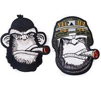 ulricar Chimpanzee Sew On Embroidered Patches Set for Jackets Backpacks Jeans and Clothes Embroidery Applique Patches Stickers