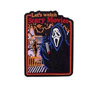 ulricar Let’s Watch Scary Movies Patch Grim Reaper Embroidered Patch Punk Iron On Sew On Appliques Biker Motorcycle Patches for Clothing Jeans Jacket Stickers Applique, Multicolor, WJH-YF3
