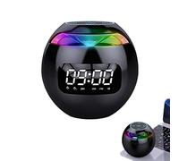 Ulsam Bluetooth Speaker & Alarm Clock 2-in-1, Portable Wireless Speaker, Radio Alarm Clock, Digital Display Clock, Smart Digital Sensor Clock, Bluetooth 5.0 Chip, USB Charging Port, 5W, Black
