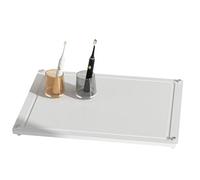 Ulsam Stone Drying Mat for Kitchen Counter, Diatomaceous Earth Water Absorbing Stone Tray, Bathroom Instant Dry Sink Organizer with Non-Slip Base, 30 * 40cm, White