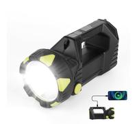 Ulsam Ultra-Bright LED Rechargeable Torch, 8 Modes Torches LED Super Bright, Emergency Power Bank Camping Work Light, Big Spotlight Flashlight Searchlight Torch Heavy Duty High Power Lantern
