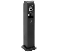 ulsonix Outdoor Standing Ashtray - with waste bin - for outdoors & indoors - lockable - 32 x 30 x 120 cm ULX-ASHTRAY 02F