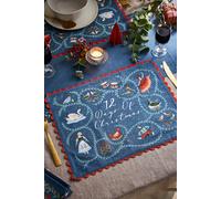 Ulster Weavers '12 Days of Christmas' Festive Print Printed 100% Cotton Placemat (2 Pack) in Green Ulster Weavers Green